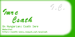 imre csath business card